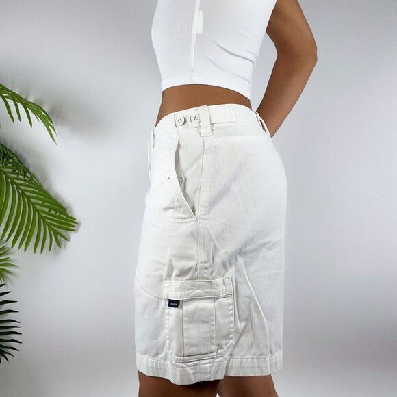 Vintage Ralph Lauren White Classy Women's Summer Cargo Bermuda Shorts / 6 Petite - Picture 2 of 10